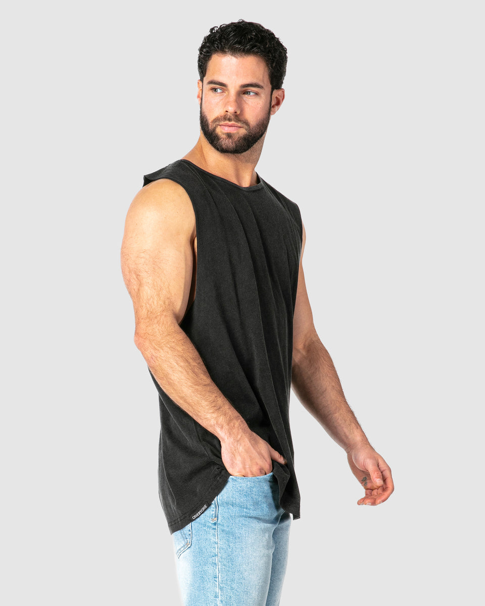 Classic Stone Black Tank – ONEBYONE Clothing Co.